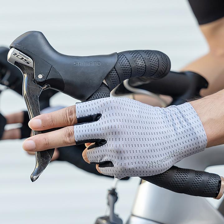 Image du produit Rockbros Breathable Short Finger Cycling Gloves, Size: XXL - Gray (XXL)