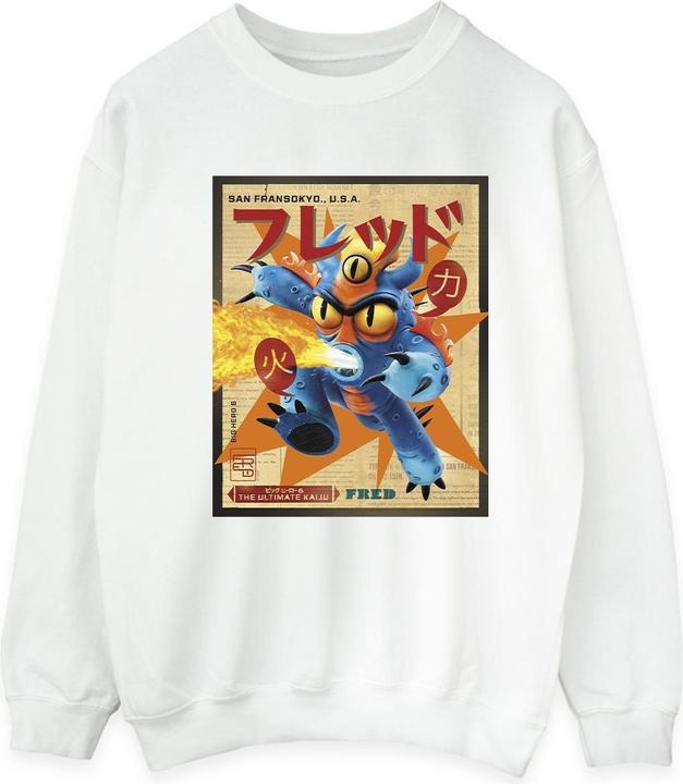 Disney Big Hero 6 Baymax Fred Newspaper Sweatshirt