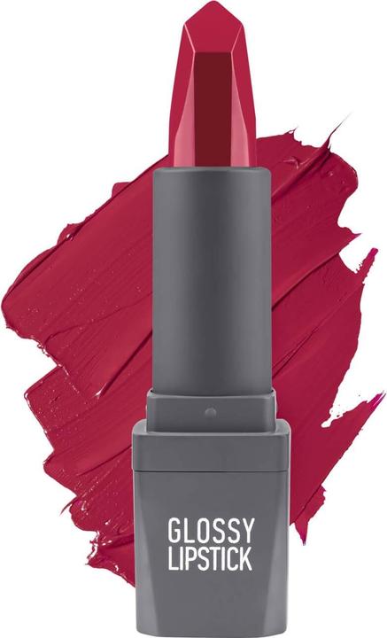 Actual product image Alix Avien Glossy Lipstick Deep Fuchsia 319 (Deep Fuchsia 319)
