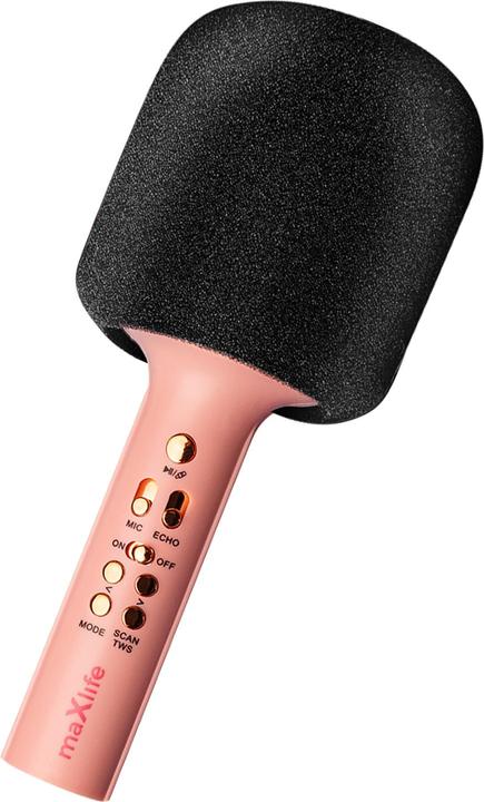 Actual product image Maxlife Bluetooth microphone with speaker MXBM-600 pink