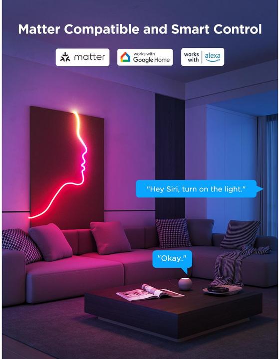 Produktbild Govee Neon Preinstalled Strip Light (Mehrfarbig, 500 cm, Indoor)