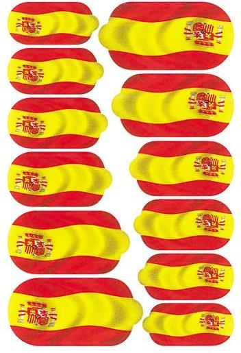 You Nails Flag Spain (Nagelverzierung, Gelb, Rot)