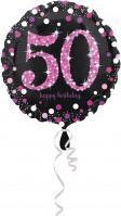 Produktbild Amscan Ballon Rose 50 Jahre "Happy Birthday" (1 x)
