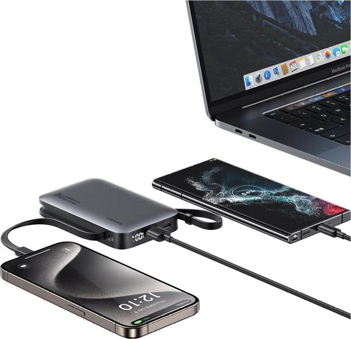 Produktbild Usams Powerbank XR Series CD228 10000mAh 20W + kabel USB-C/Lightning biały (10000 mAh, 20 W, 20 Wh)