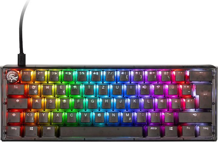 Actual product image Ducky One 3 Aura Black Mini Gaming Keyboard, RGB LED - Kailh Jellyfish Y (DE, Cable)