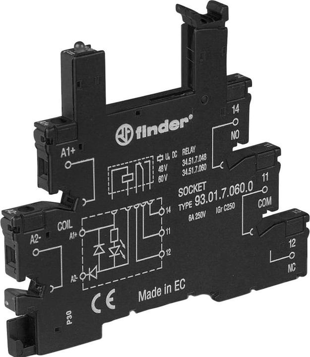 Actual product image Finder 93.01.0.024.0 Relay socket (L x W x H) 75.6 x 6.2 x 87.9 mm 10 pcs. (Relay socket)