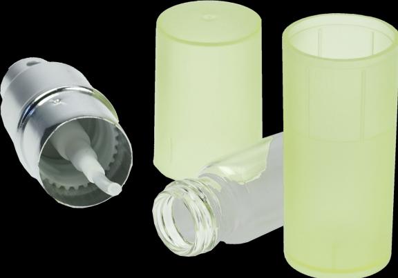Actual product image Pocket atomiser, plastic green with glass container, 8 ml Height: 9 cm (8 ml)