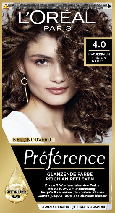 Image du produit L'Oréal Paris Preference Core (Châtain naturel, 4 Marron naturel)