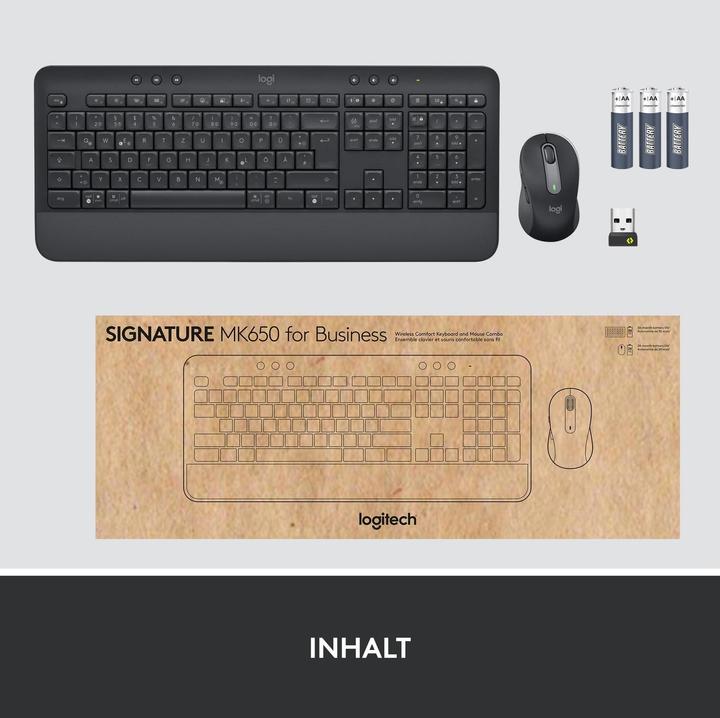 Produktbild Logitech MK650 for Business (CH, Kabellos)