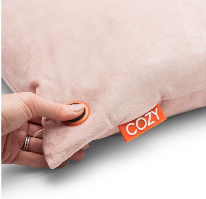 Actual product image Bodi-Tek Heating pad Cozy Una velvet battery-operated, light pink (45 x 45 cm)