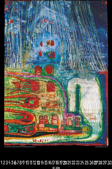 Produktbild Hundertwasser BILDKALENDER ART 49x65 (Harter Einband, Deutsch)