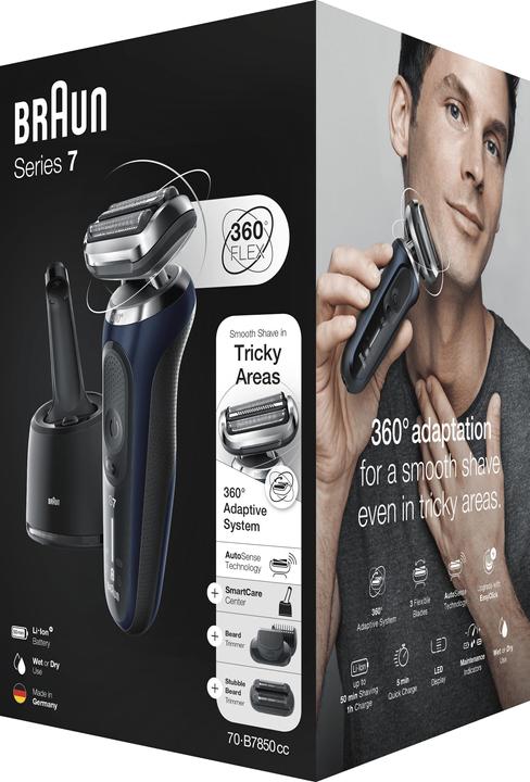 Produktbild Braun Series 7 70-B7850cc Rasierer Herren, Elektrorasierer mit 360° Anpassung, Barttrimmer,...