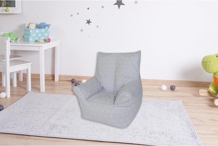 Produktbild Knorrtoys Kindersitzsack Junior - "Geo cube grey" (Kindersessel)