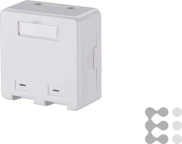 Produktbild Metz Connect Netcom Netzwerkdose Aufputz Unbestückt 2 Port Reinweiss