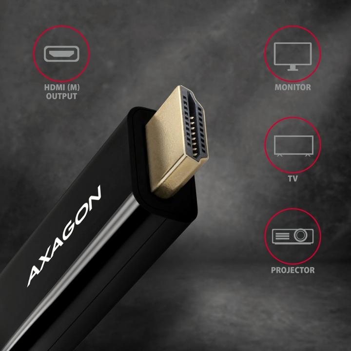 Produktbild Axagon RVD-HI14C2 DisplayPort zu HDMI Adapterkabel, 4K/30 Hz, 180 cm lang (1.80 m, HDMI)