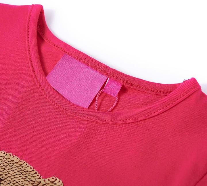 Immagine prodotto VidaXL Camicia a maniche lunghe per bambini rosa brillante 128,Materiale: 95 % cotone (128)