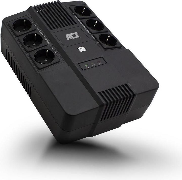 UPS, 600 VA, 6x Type F outlet, 1x IEC C14 input, 230V, AVR (600 VA, 360 W, Line-Interaktiv USV)