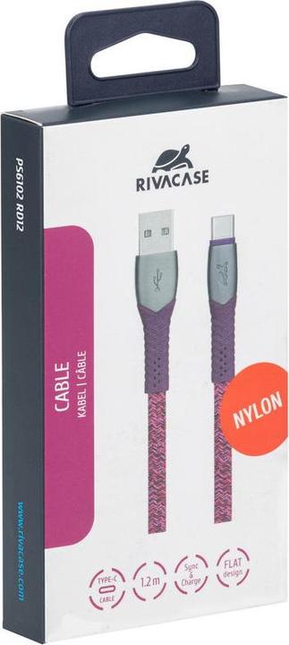 Image du produit Rivacase CABLE USB-C TO USB2 /RED PS6102 RD12 (1.20 m, USB 2.0)