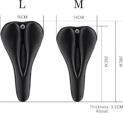 Image du produit Rockbros LF047-B housse de siège de vélo en gel silicone taille L - noir