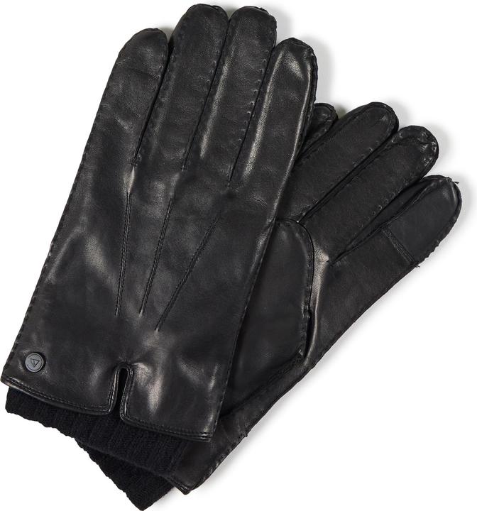 Actual product image Cash-Mere Lederhandschuhe mit Pulswärmer und Touchscreen tauglich (L)