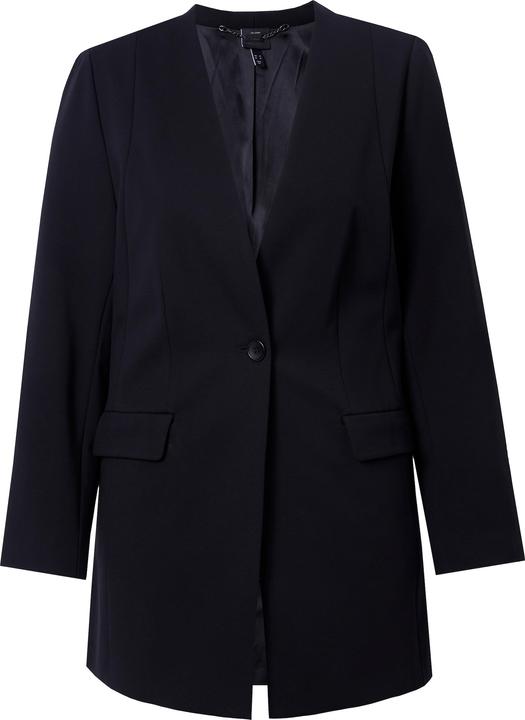 Produktbild Ulla Popken Blazer, Punto di Roma, V-Ausschnitt, Knopfverschluss (50)