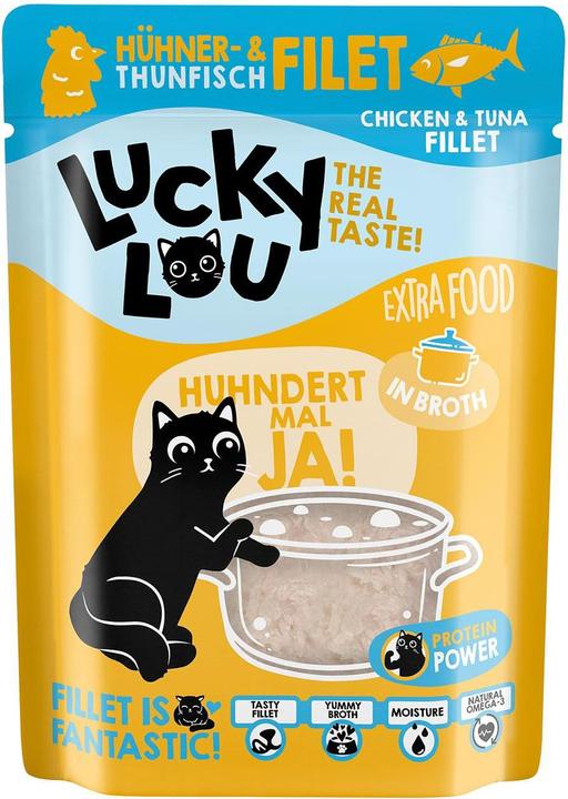 Image du produit Lucky Lou Filet de poulet-&thon en bouillon 70g (Adulte, 1 pcs, 70 g)