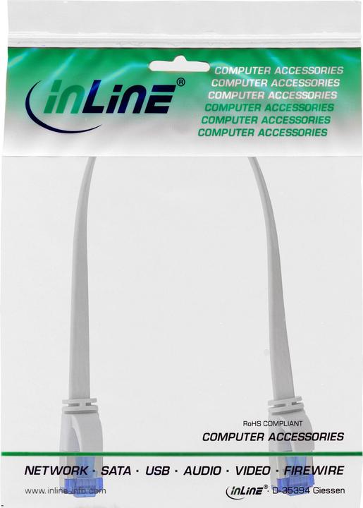 Immagine prodotto InLine Cavo patch piatto (U/FTP, CAT6a, 0.30 m)