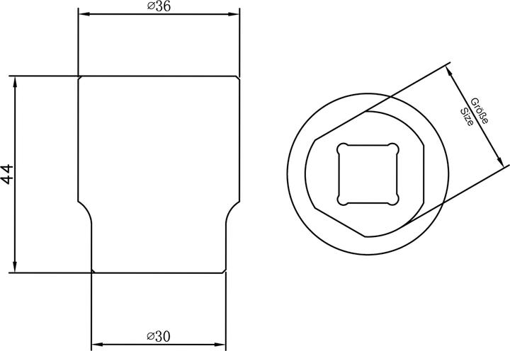 Actual product image BGS Socket Set for Bosch Distributor Injection Pumps