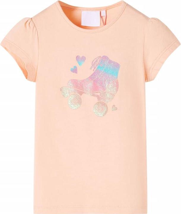 VidaXL Kinder-T-Shirt Hellorange 140,Material: 95 % Baumwolle. 5 (140)