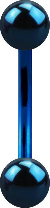 Produktbild Star Piercing Banane dunkelblau mit zwei Kugeln (Chirurgenstahl 316L, ohne Messing)