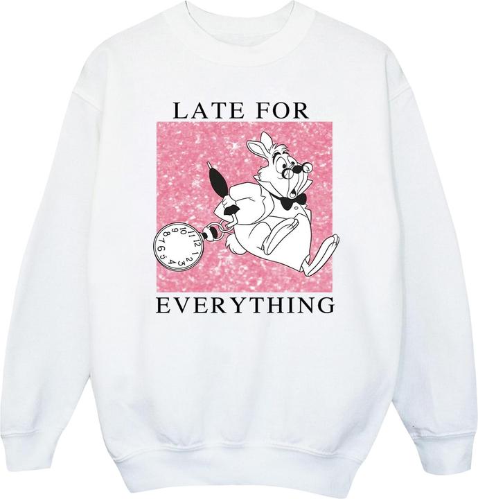 Disney Mädchen Alice im Wunderland Weisses Kaninchen Sweatshirt