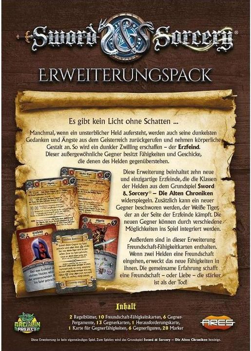 Actual product image ARGD0195 - Sword & Sorcery: The Ancient Chronicles - Arch Enemies, age 13+ (EN expansion) (German)