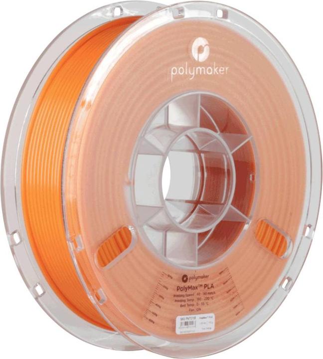 Image du produit Polymaker PA06018 PolyMAX Tough Filament Tough PLA haute rigidité, haute résistance à la traction (Bien que le PLA, 2.85 mm, 750 g, Orange)