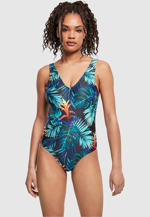 Actual product image Urban Classics Ladies High Leg Pattern Swimsuit (S)