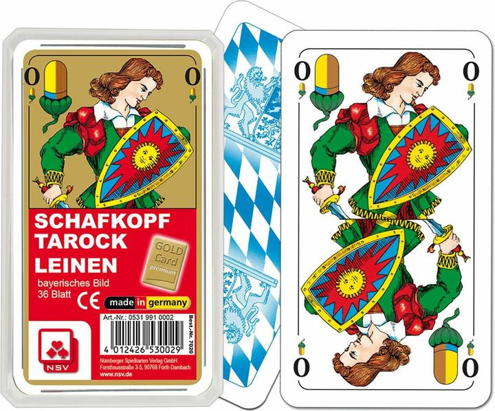 Produktbild ASS Altenburg 130014195 - SCHAFKOPF TAROCK - PREMIUM LEINEN, Bayerisches Bild (Deutsch)