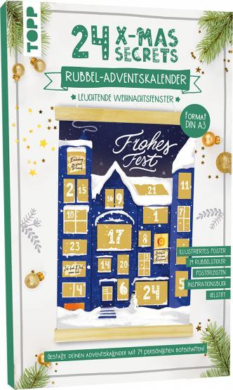 Produktbild Topp Rubbel-AK- Leuchtende Weihnachtsfenster