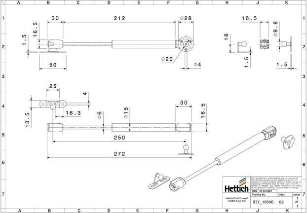 Image du produit Hettich Support à clapet Lift Basic