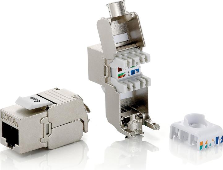 Image du produit equip 1set égal à 8 JacksKeystone Jack Cat.6A entièrement blindé connexion sans outils (Module Keystone)