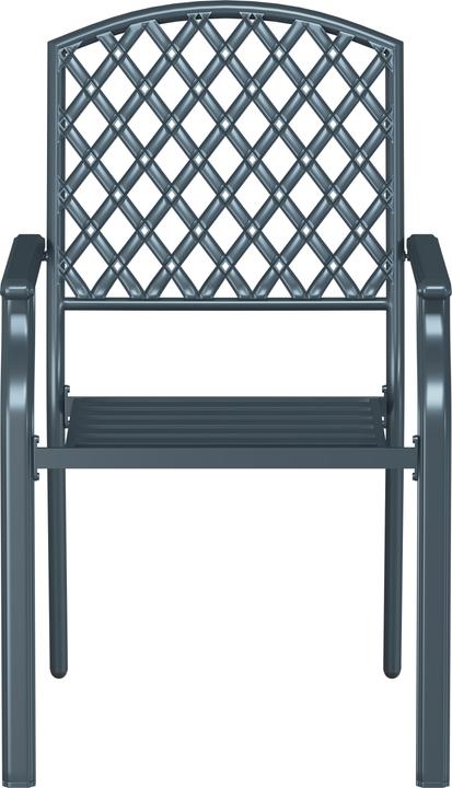 Produktbild VidaXL Gartenstühle 4 Stk. Stapelbar Anthrazit Stahl