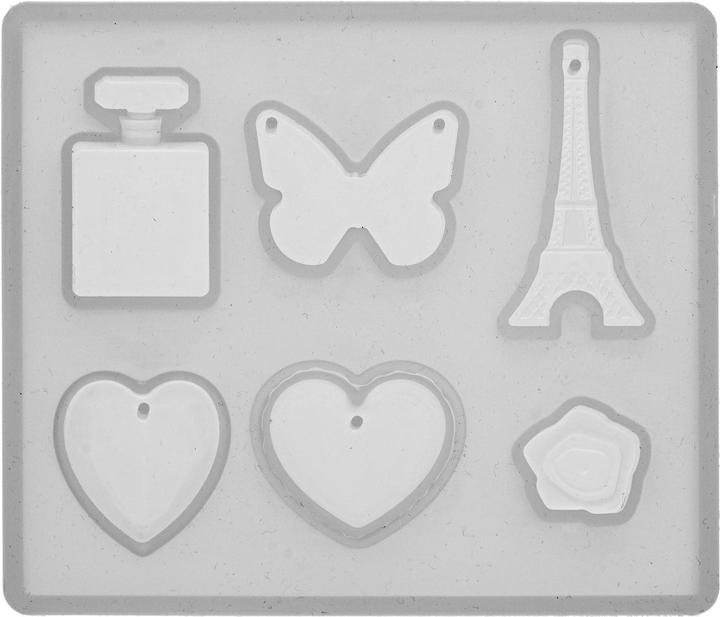 Glorex Form aus Silikon 9 x 8 cm, 5-teilig, Paris