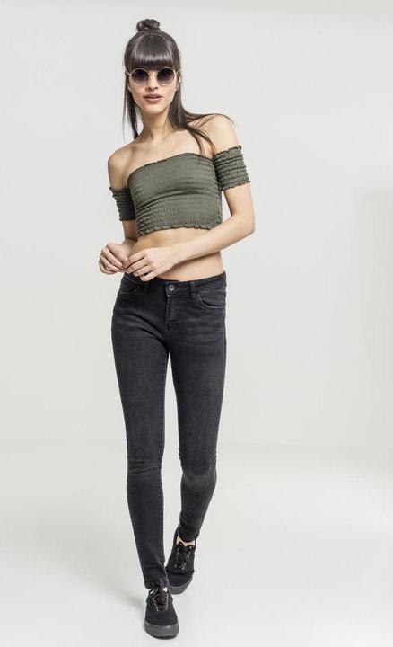 Immagine prodotto Urban Classics Top donna con spalla fredda accorciata e fumo (L)