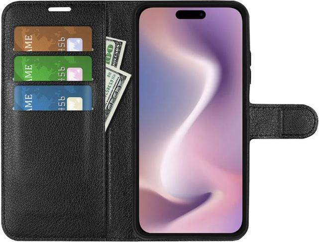 Actual product image MU Classic Litchi Leather Bookcover Series (Apple iPhone 16 Plus)