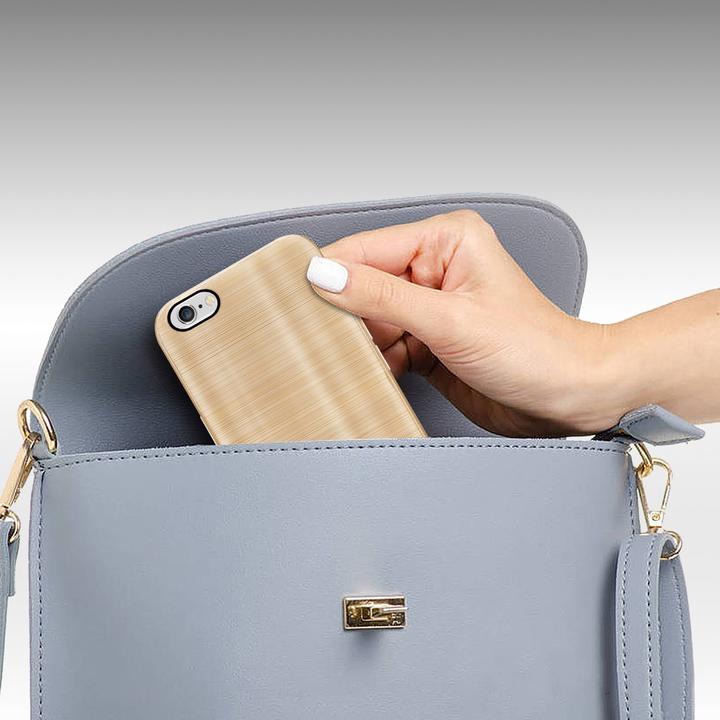 Produktbild Cadorabo Hülle für Apple iPhone 6 / 6S im TPU Brushed Kameraschutz LM160 Style (Apple iPhone 6)