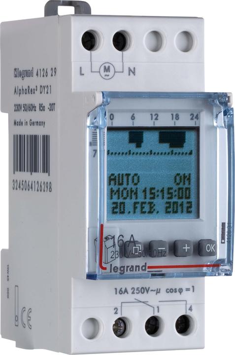 Produktbild Legrand AlphaRex³ DY21 Jahres+Wochenschaltuhr inkl.Astrofunktion