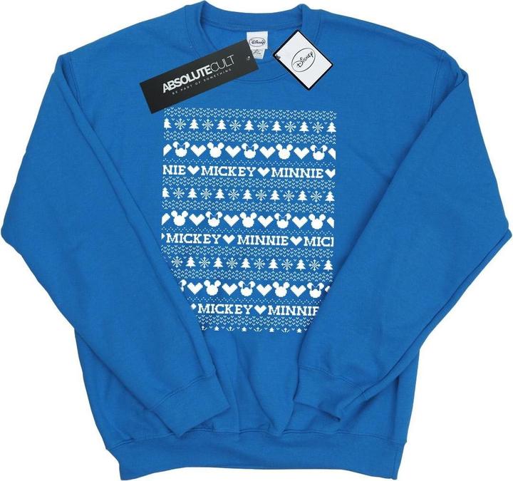 Disney Mickey And Minnie Christmas Fair Isle Sweatshirt (XXL)