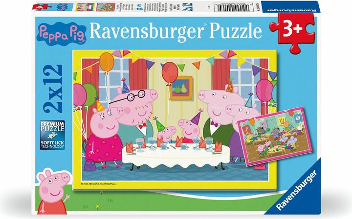 Produktbild Ravensburger Kinderpuzzle 12004017 - Zeit zu feiern! - 2x12 Teile Peppa Pig Puzzle für Kinder ab 3 (12 Teile)