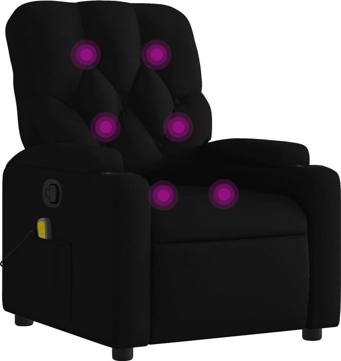 Immagine prodotto VidaXL Sedia da massaggio in tessuto nero,Colore: Nero,Materiale: Tessuto
