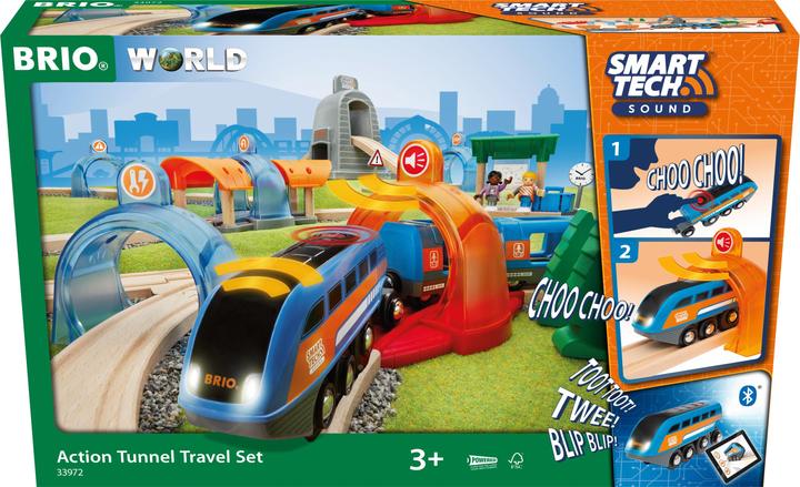 Produktbild Brio Smart Tech Tunnel Reisezug Set
