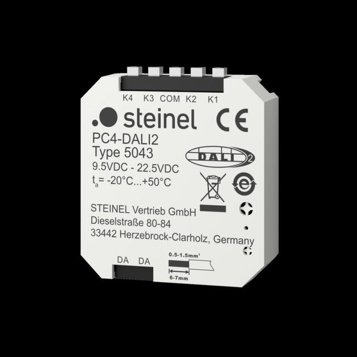 Actual product image Steinel Push-button coupler LiveLink 082123 DALI2 4-fold, 4 push-button inputs