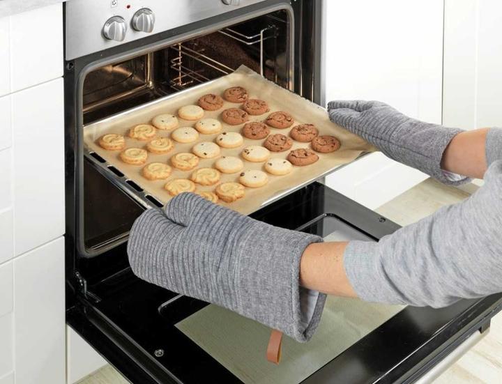 Produktbild Wenko Küchenhandschuh Ada Stripes (Silikon, Baumwolle, Polyester, Viskose)